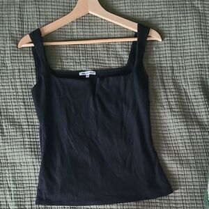 Reformation Black Ribbed Camisole